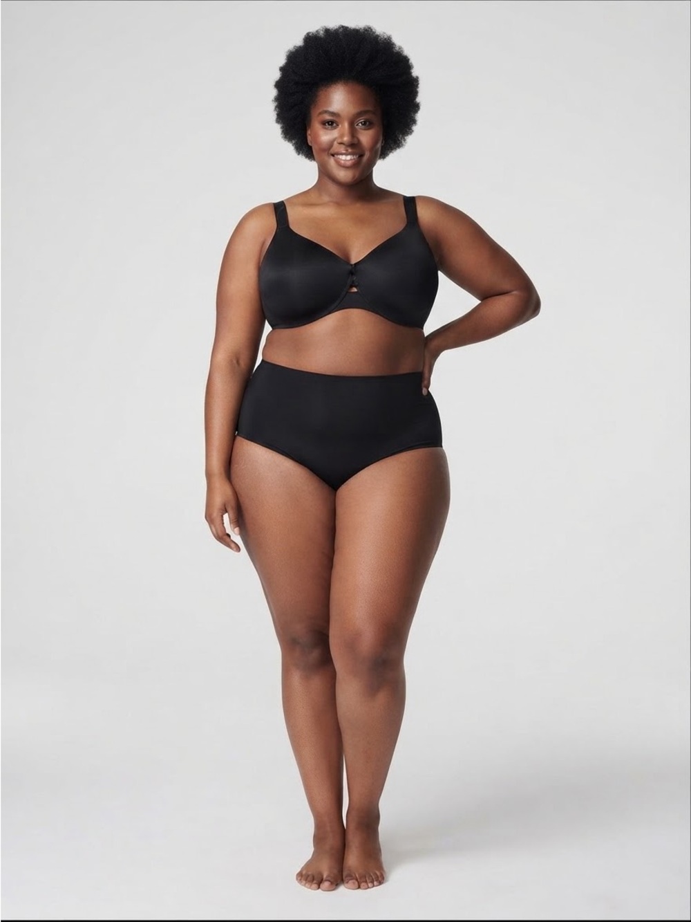 Spanx Plus Sheer Control Bikini Very Black 40132R